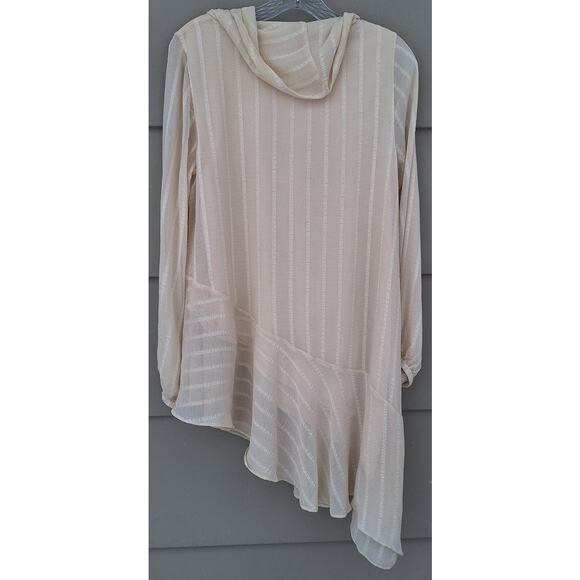 Soft Surroundings Neapolitan Cowl neck Asymmetrical Tunic Top Cream S Whimsy - Picture 6 of 7